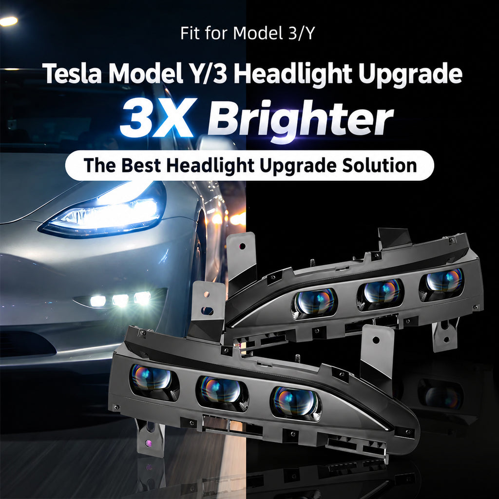 Tesla Model 3/Y Fog Light Assembly High-Power Supplemental Lighting, OEM Replacement, Non-Destructive Installation