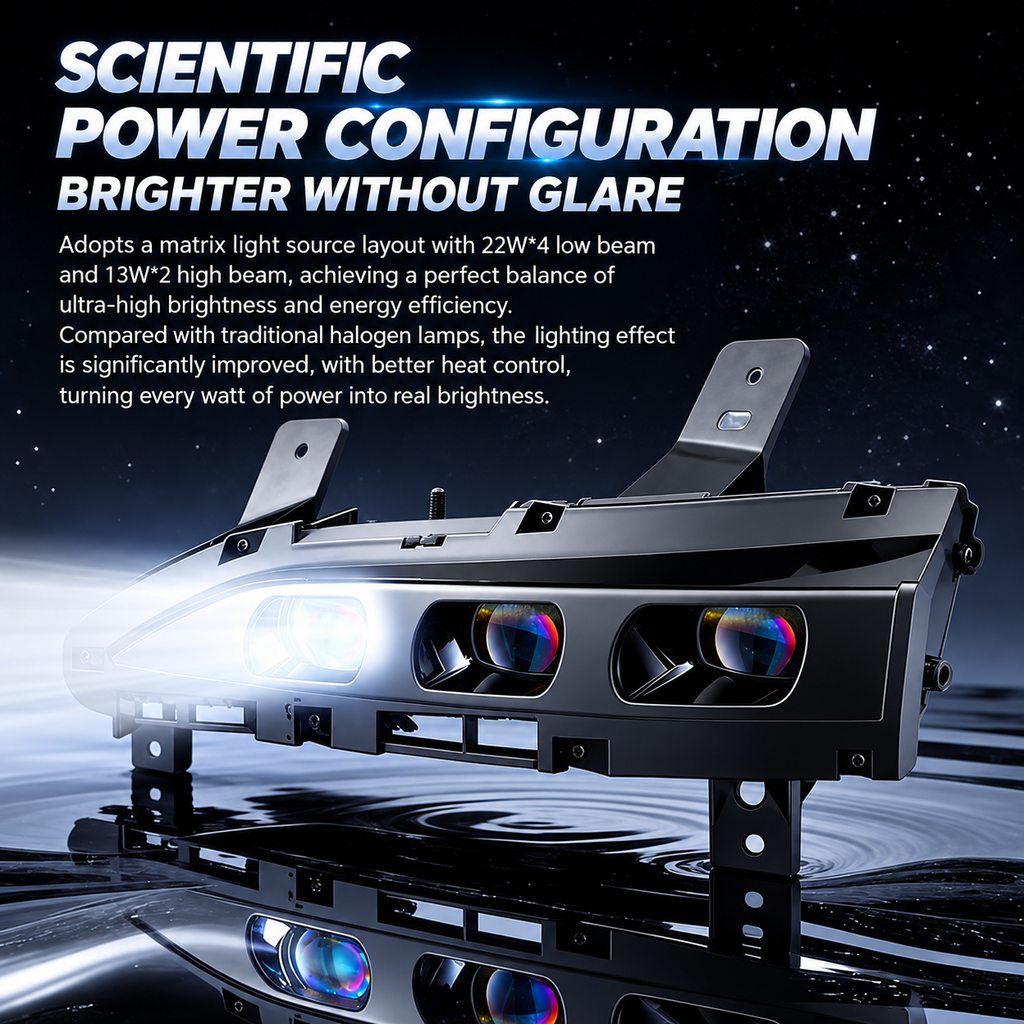 Tesla Model 3/Y Fog Light Assembly High-Power Supplemental Lighting, OEM Replacement, Non-Destructive Installation