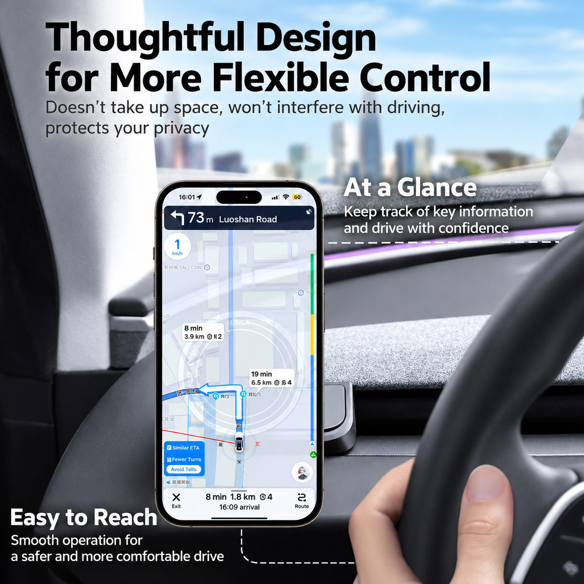 Magnetic phone holder suitable for Tesla model3 Highland/Y Juniper