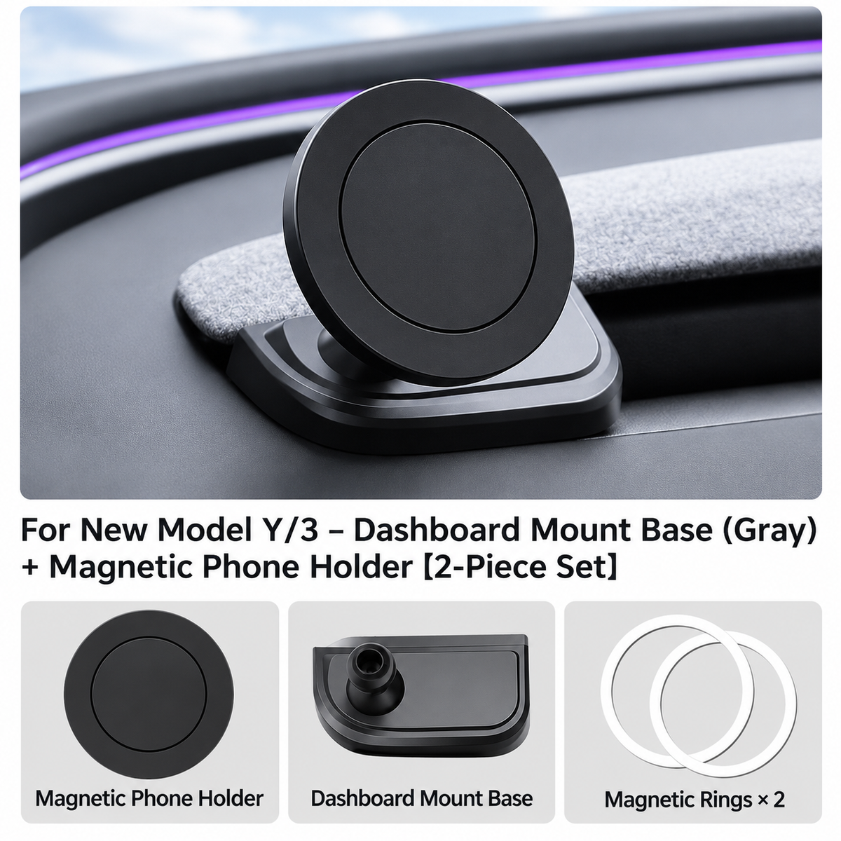 Magnetic phone holder suitable for Tesla model3 Highland/Y Juniper