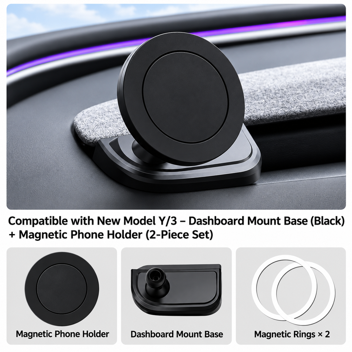 Magnetic phone holder suitable for Tesla model3 Highland/Y Juniper