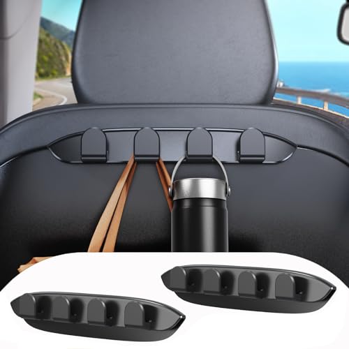 Black Seat-Back Hooks for Compatible Tesla Seats - 2 Pack