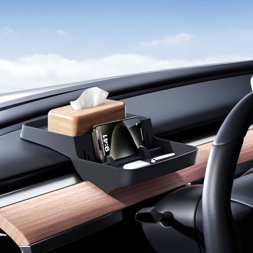 Behind-Screen Dashboard Organizer for Tesla Model 3 2017-2023 & Model Y 2020-2024