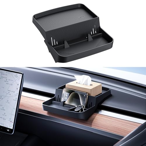 Behind-Screen Dashboard Organizer for Tesla Model 3 2017-2023 & Model Y 2020-2024