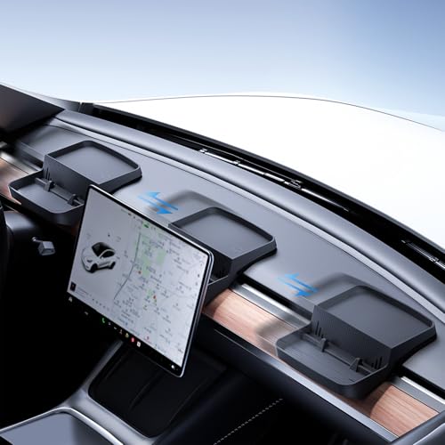 Behind-Screen Dashboard Organizer for Tesla Model 3 2017-2023 & Model Y 2020-2024