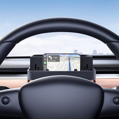 Behind-Screen Dashboard Organizer for Tesla Model 3 2017-2023 & Model Y 2020-2024