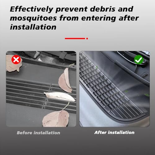 Air Intake Protective Cover Grille for Tesla Model Y 2025 2026 Juniper Air Vent Cover Air Intake Vent Grille Cover for tesla Model y Air Intake Accessories (black)
