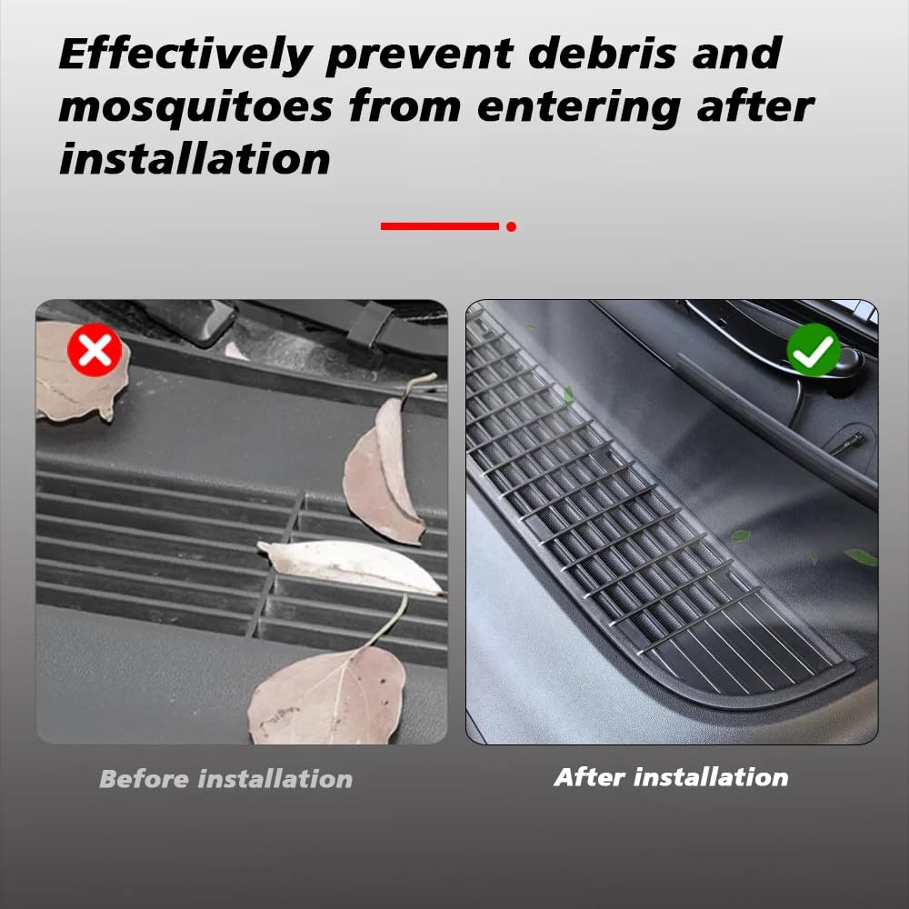 Air Intake Protective Cover Grille for Tesla Model Y 2025 2026 Juniper Air Vent Cover Air Intake Vent Grille Cover for tesla Model y Air Intake Accessories (black)