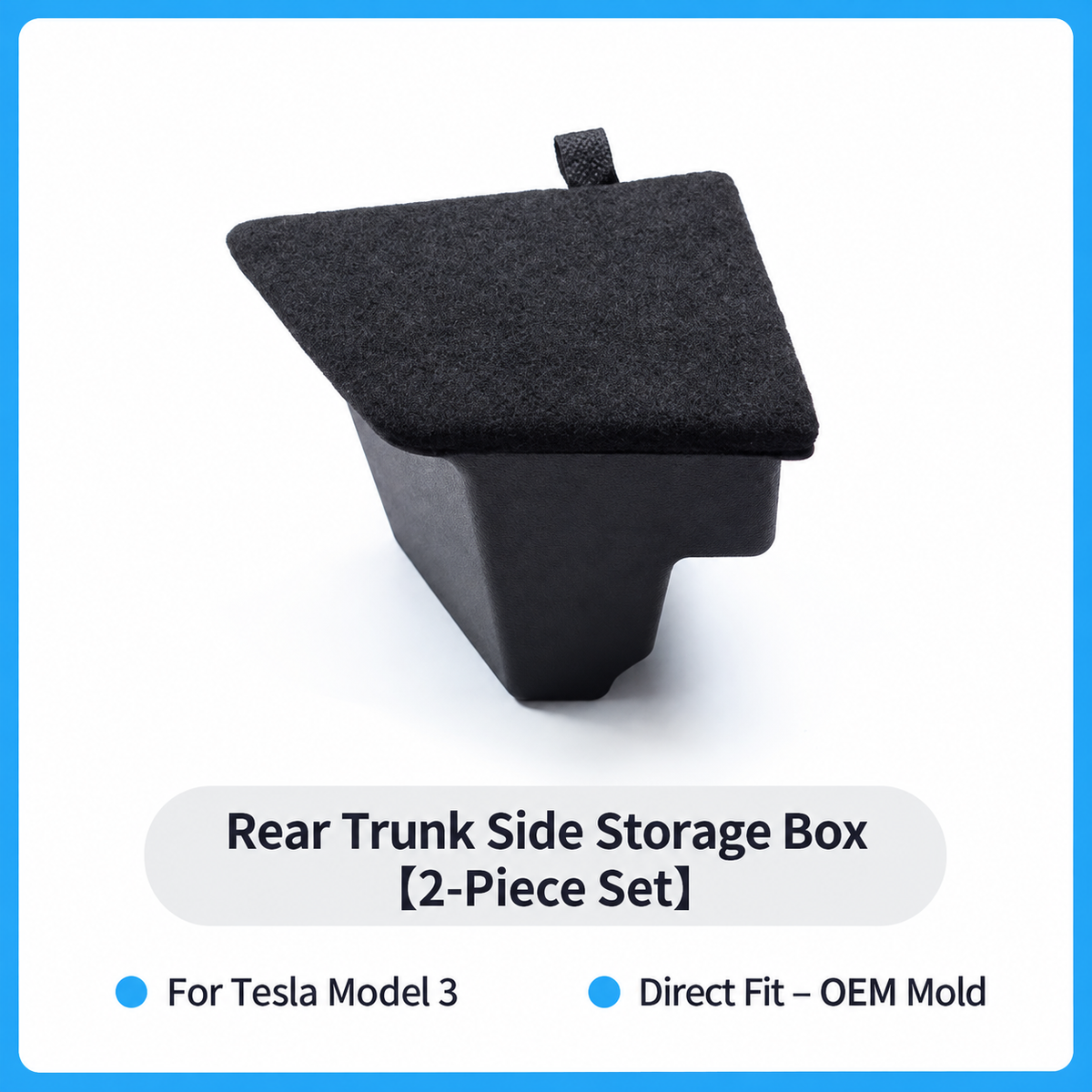 Compatible For Tesla Rear  Modely Trunk Organizer Side Storage Box, Odorless Garbage Bins Car Accessories(Y right 2PCS)