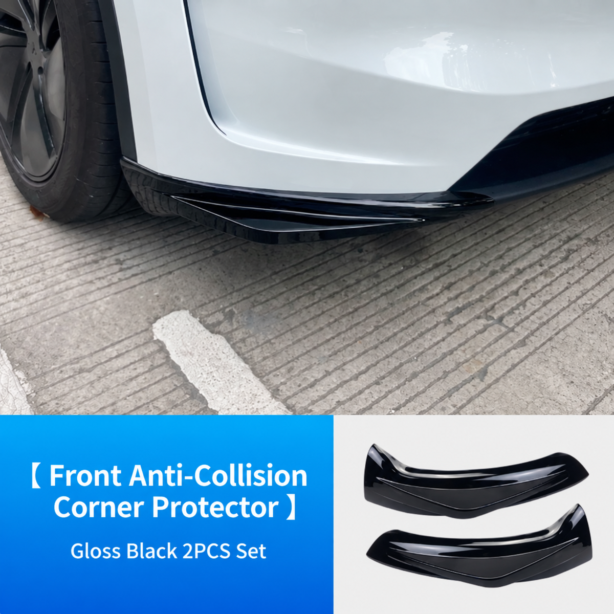 Suitable for Tesla Model Y, front lip, front shovel, front bumper, crash bar, front bumper kit, corner guard modification