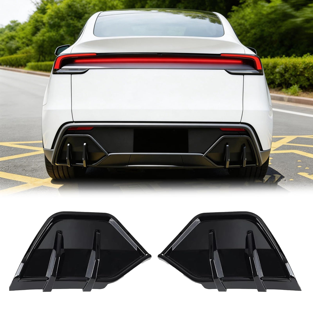Rear Bumper Diffuser Lip 2PCS for Tesla Model Y Juniper 2025 2026