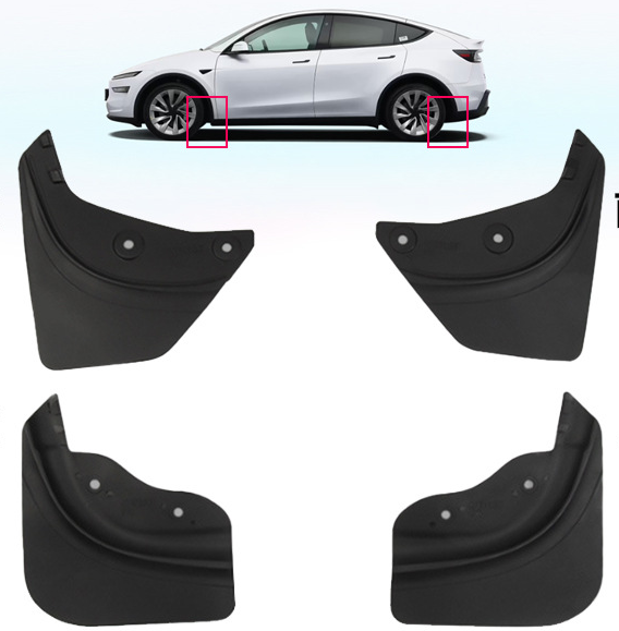 for Tesla for Model 3 for Highland 2024 Splash Guards MudFlaps Front Rear Fender TPE Mudguards Wheel Car Mud Flaps