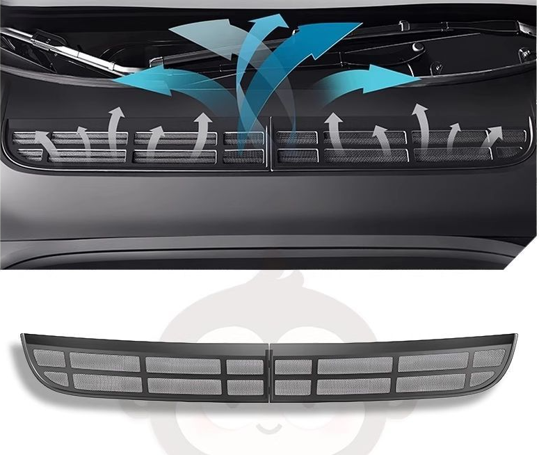 Air Intake Protective Cover Grille for Tesla Model Y 2025 2026 Juniper Air Vent Cover Air Intake Vent Grille Cover for tesla Model y Air Intake Accessories (black)