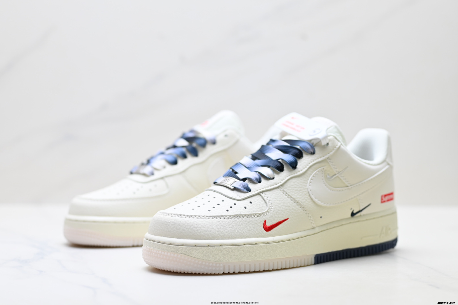 Nike Air Force 1 Low x Supreme "White/Blue" Casual Sneakers, Unisex