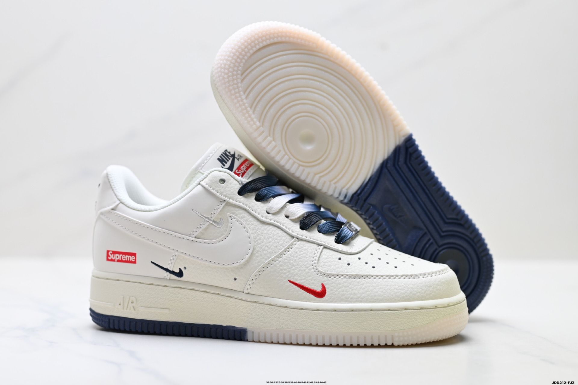 Nike Air Force 1 Low x Supreme "White/Blue" Casual Sneakers, Unisex