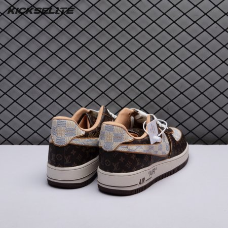 Nike Air Force 1 Low Monogram Brown Damier Azur Unisex (Special Box)