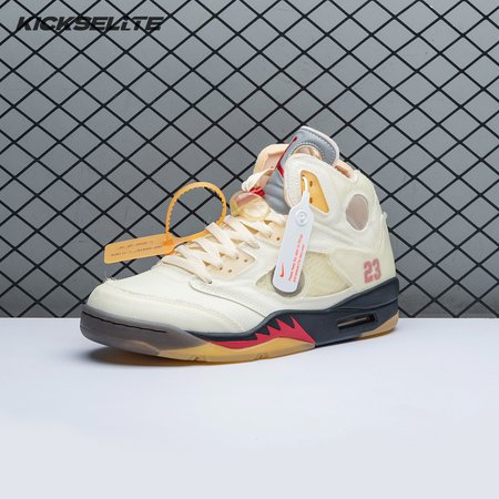 OFF-WHITE x Air Jordan 5 "Sail" Men's